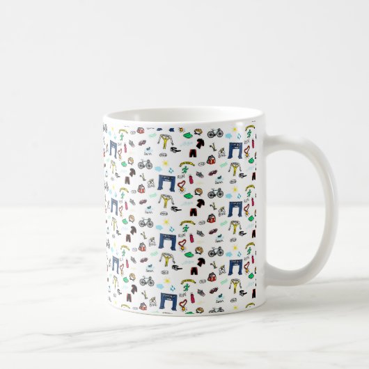 Mug Griffonnages de triathlon (Droite)