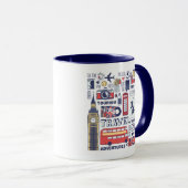 Mug Griffonnages de voyage de l'Angleterre (Devant droit)
