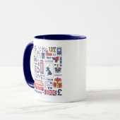 Mug Griffonnages de voyage de l'Angleterre (Devant gauche)
