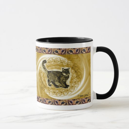 Mug Griffonnages somaliens de chat d'ICU (Droite)