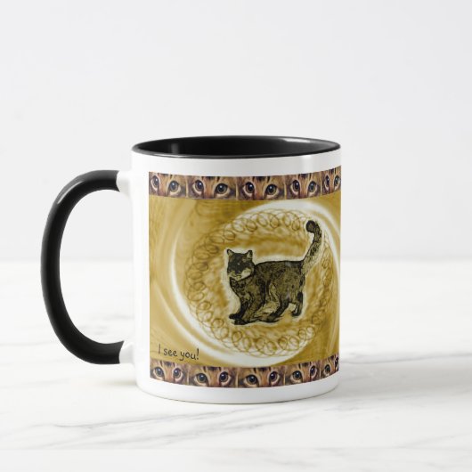 Mug Griffonnages somaliens de chat d'ICU (Gauche)