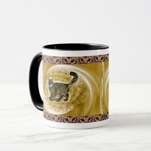 Mug Griffonnages somaliens de chat d'ICU (Devant gauche)