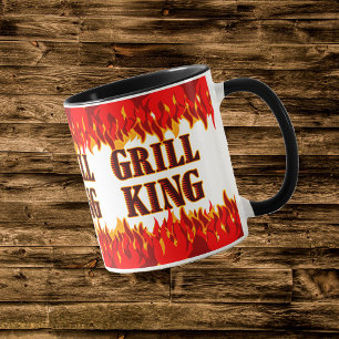 Mug Grill King Red Flames Chef's