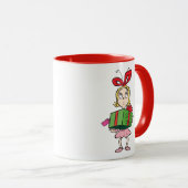 Mug Grille | Cindy-Lou Qui - Tenant Présent (Devant droit)