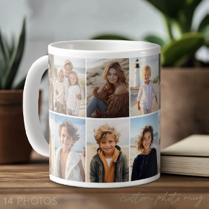 Mug Grille de collage photo 14 - blanc moderne minimal