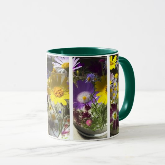 Mug Grille de fleurs #1 (Devant droit)
