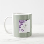 Mug Grille de la surface du chalet Purple Script Flora (Gauche)