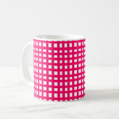 Mug Grille de maillage carré rose (Devant gauche)