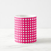 Mug Grille de maillage carré rose (Centre)
