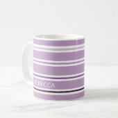 Mug Grille de teintes violettes moderne personnalisée (Devant gauche)