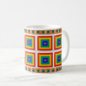 Mug Grille Géométrique Arc-en-Ciel (Devant droit)