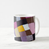 Mug Grille Irrégulière : Peinture Abstraite Violet-Jau (Devant droit)
