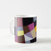 Mug Grille Irrégulière : Peinture Abstraite Violet-Jau (Devant gauche)