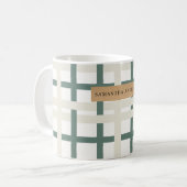 Mug Grille Montauk moderne Vert & Beige (Devant gauche)