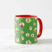 Mug Grille | Motif de points de Noël (Devant droit)