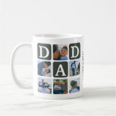 Mug Grille multi-photo moderne mignonne DAD Cadeau caf (Gauche)