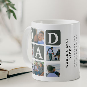 Mug Grille multi-photo moderne mignonne DAD Cadeau caf