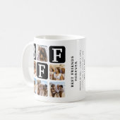 Mug Grille multiphoto moderne BFF noir (Devant gauche)