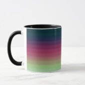 Mug Grille ombre rayée doublée doux bleu multicolo (Gauche)