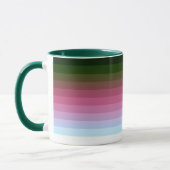Mug Grille ombre rayée doublée doux bleu multicolo (Gauche)