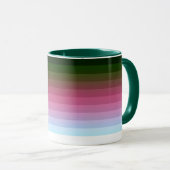Mug Grille ombre rayée doublée doux bleu multicolo (Devant droit)