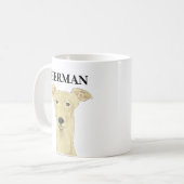 Mug Grille-pain de chien Greyhound personnalisée (Devant gauche)
