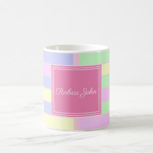 Mug Grille pastel personnalisée avec nom Cadeau élég