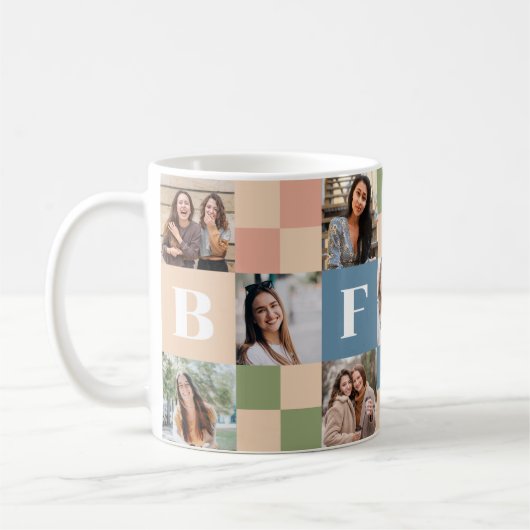 Mug Grille photo Motif Retro Retro BFFS Checkerboard (Gauche)