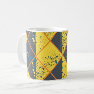 Mug Grille Rhombus avec plaque de peinture colorée