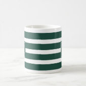 Mug Grille verte et blanche moderne avec Monogramme (Centre)