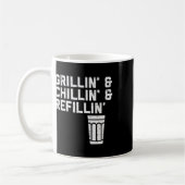 Mug Griller Chill Refill Drôle BBQ Grill Boire (Gauche)