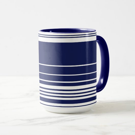Mug Grilles complexes - Bleu (Devant droit)