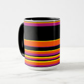 Mug Grilles complexes - Noir, Rose, Orange et Jaune (Devant gauche)