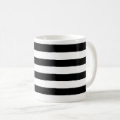Mug Grilles horizontales modernes en noir et blanc épa (Devant droit)