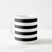 Mug Grilles horizontales modernes en noir et blanc épa (Devant gauche)