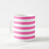 Mug Grilles roses et blanches chaudes (Devant gauche)