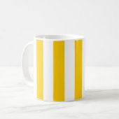 Mug Grilles Verticales Jaune Et Blanc Gratté (Devant gauche)