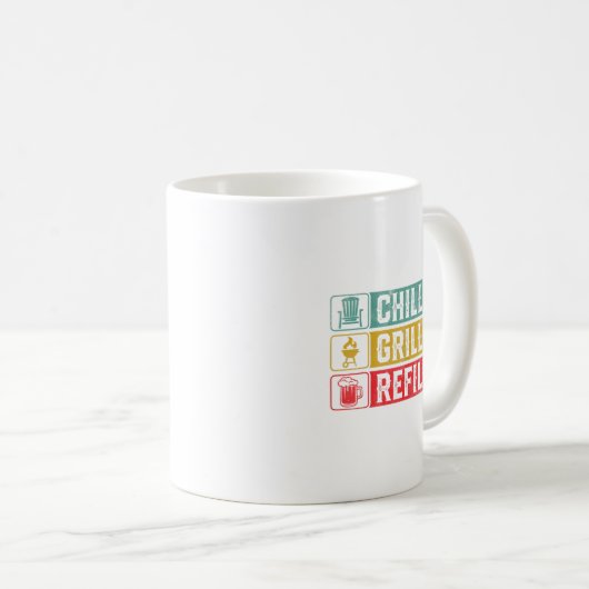 Mug Grillin Chillin Refillin Bbq Pit Meat Smoat Grill (Devant droit)