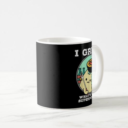 Mug Grilling de chats Superpuissance Camping Bbq Funny (Devant droit)