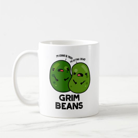 Mug Grim Haricots Fruits de légumes amusants (Gauche)