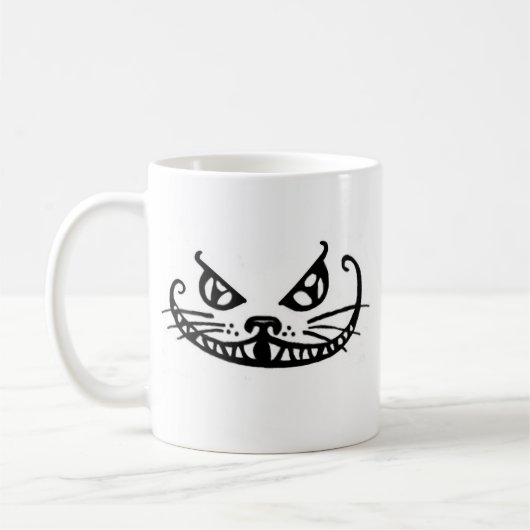 Mug Grimace de chat de Cheshire (Gauche)