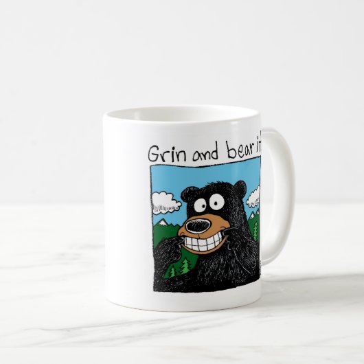 Mug grimacez-et soutenez-le (Devant droit)