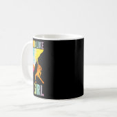 Mug Grimpe Comme Une Fille Grimpeur De Roche Alpinisme (Devant gauche)