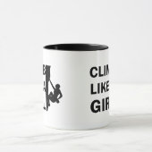 Mug Grimper comme une femme escalade rock (Centre)
