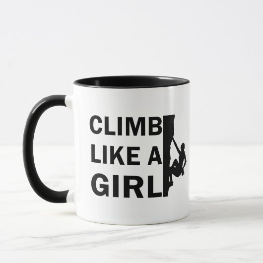 Mug Grimper comme une femme escalade rock (Gauche)