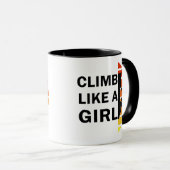 Mug Grimper comme une femme escalade rock (Devant droit)