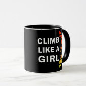 Mug Grimper comme une fille Escalade (Devant droit)