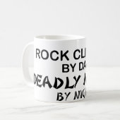 Mug Grimpeur de roche Ninja mortel par nuit (Devant gauche)