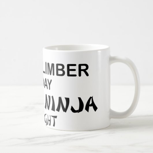 Mug Grimpeur de roche Ninja mortel par nuit (Droite)
