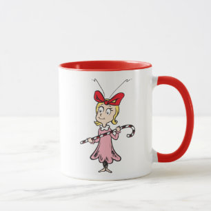 Mug Grinch Cindy-Lou Who - Tenant un bâton de bonbon